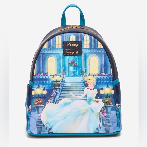New Loungefly Disney Combo Backpack + Ears Headban Cinderella Castle - Picture 3 of 8